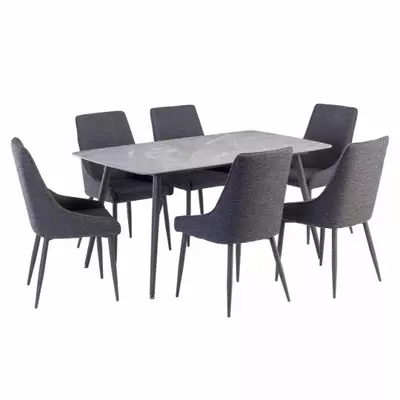Lacovo Dining Table - Grey Ceramic